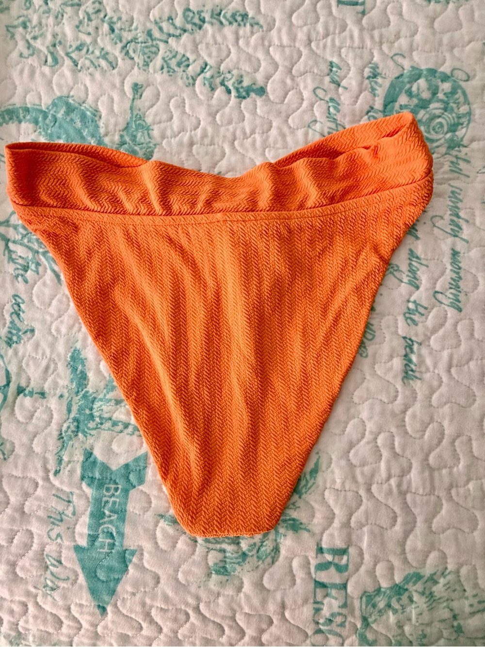 Dippin Daisy Orange Textured Bikini Set - Picture 5 of 5
